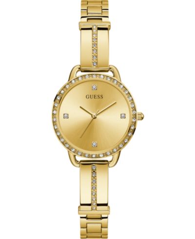 GUESS Женские часы-браслет из нержавеющей стали с позолотой, 30mm