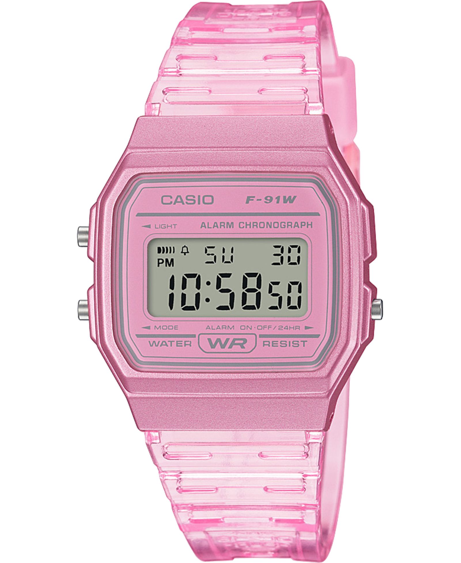Casio Unisex цифровые часы Pink Jelly Strap 35.2mm
