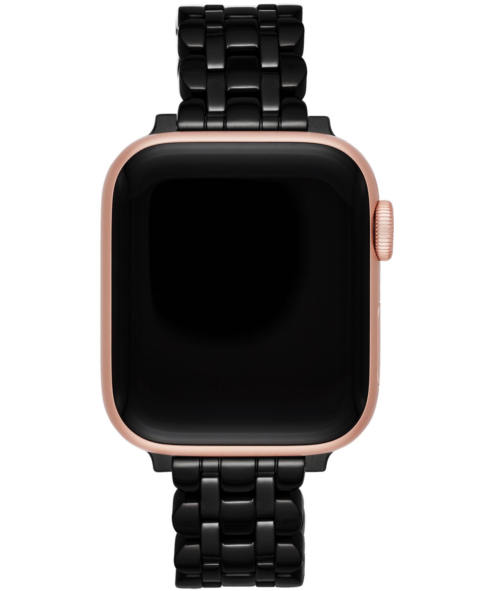 Браслет-лента с волнистым краем из черной нержавеющей стали для Apple Watch, kate spade new york, 38mm, 40mm, 41mm