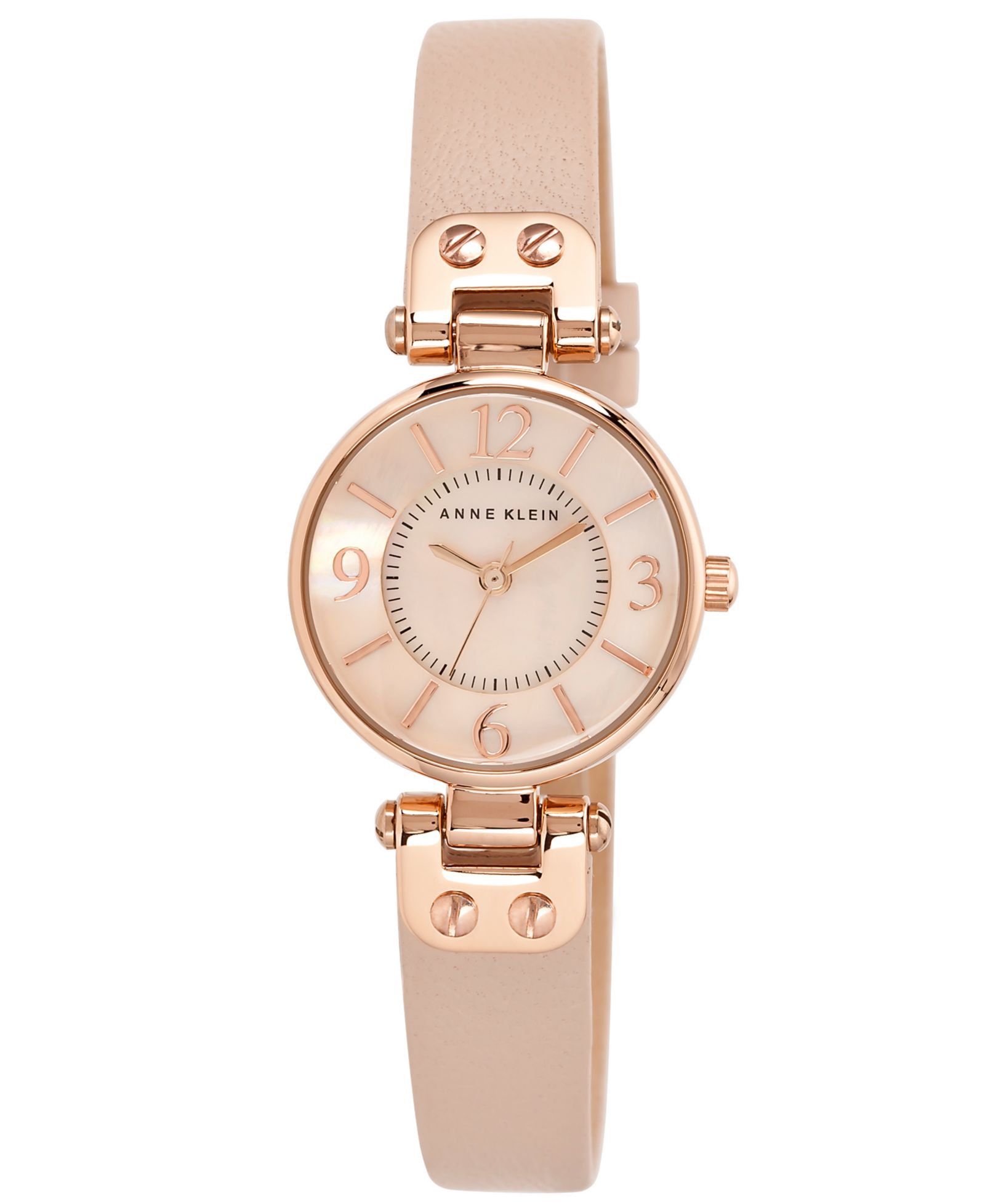 Женские часы Anne Klein Blush Leather Strap 26mm 10-9442 RGLP