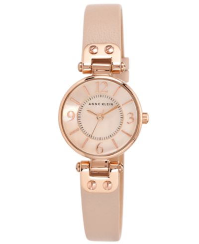Женские часы Anne Klein Blush Leather Strap 26mm 10-9442 RGLP