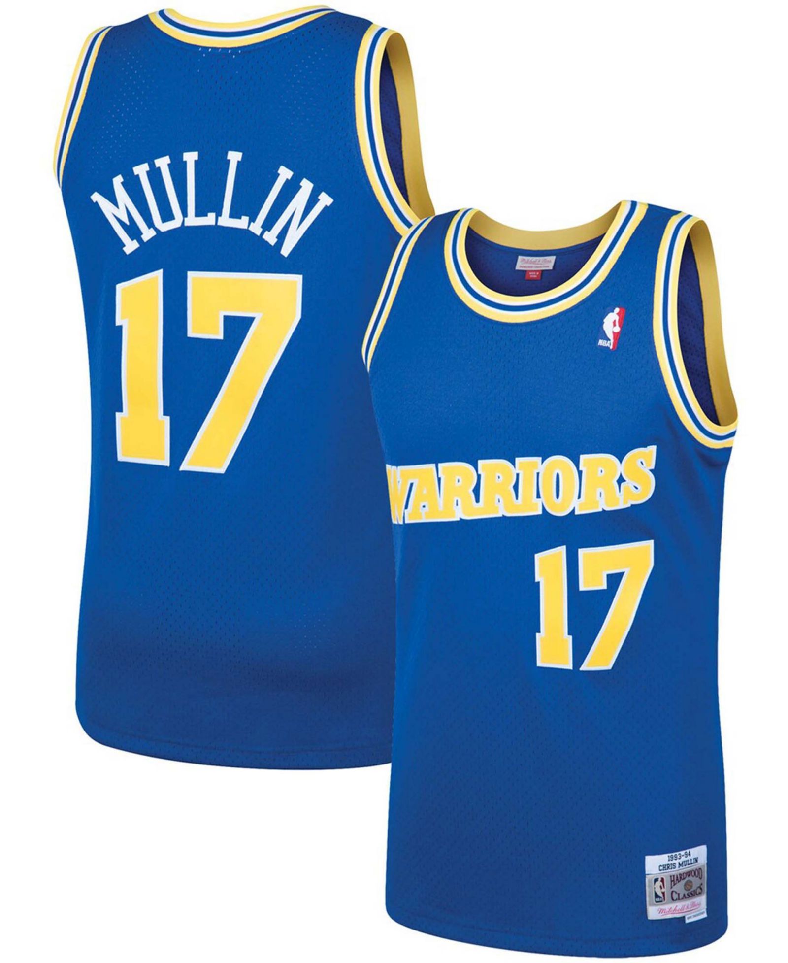 Мужская джерси Mitchell & Ness Chris Mullin Royal Golden State Warriors 1993-94 Hardwood Classics Swingman Player