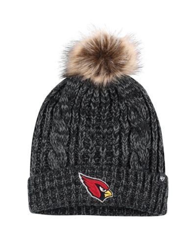 '47 Brand Женская вязаная шапка Arizona Cardinals Logo Meeko Cuffed с помпоном Black