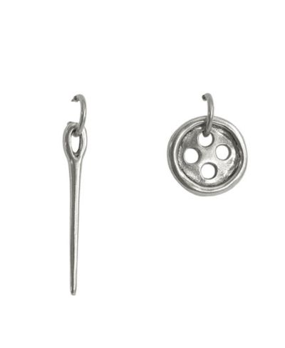 UNOde50 Metal Sterling Silver Clad Mismatch Earrings