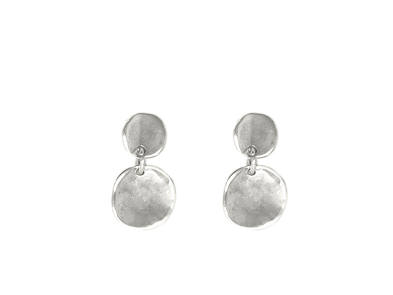 UNOde50 серьги из металла Two Uneven Round