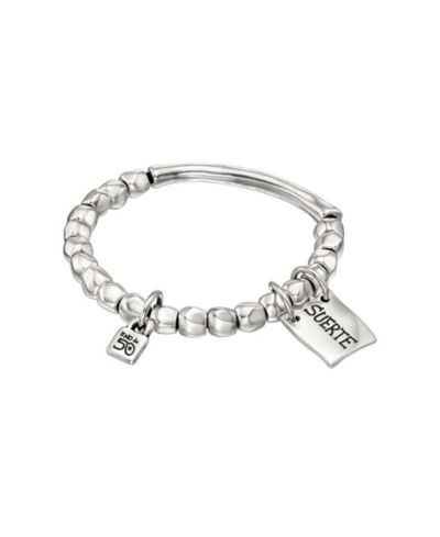 Браслет UNOde50 Sterling Silver Tubular Piece Beads Message