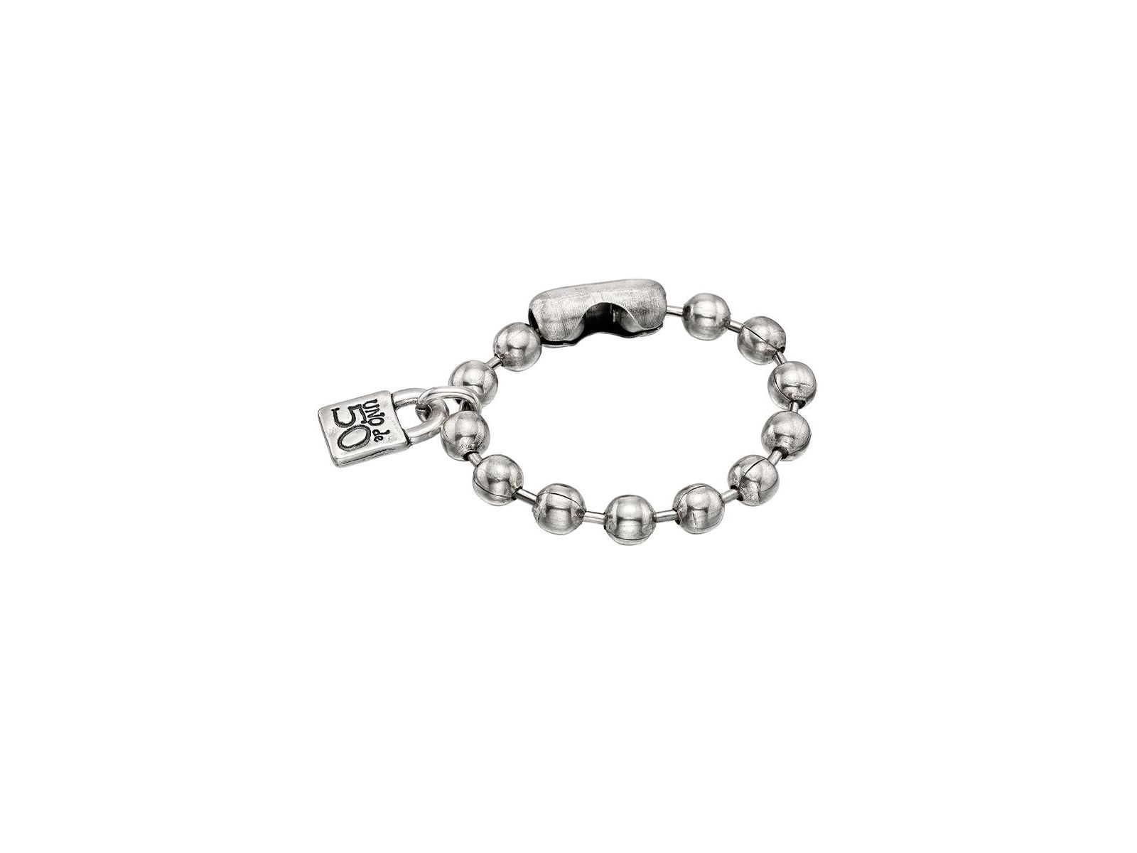 UNOde50 Sterling Silver and 18k Gold Padlock Charm Bracelet