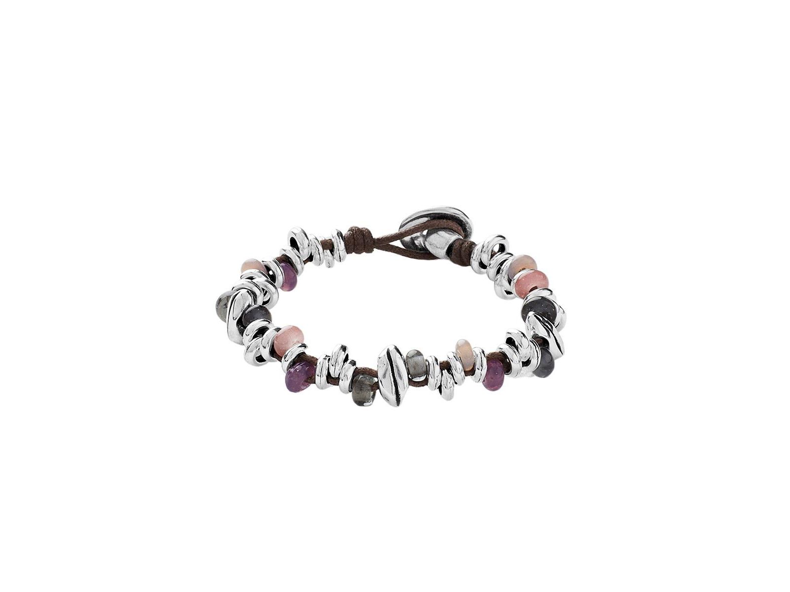 UNOde50 Sterling Silver Multicolor Glasses Bracelet