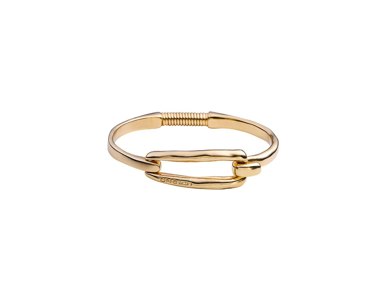 Жесткий браслет UNOde50 Sterling Silver-plated 18K Gold Metal Rigid