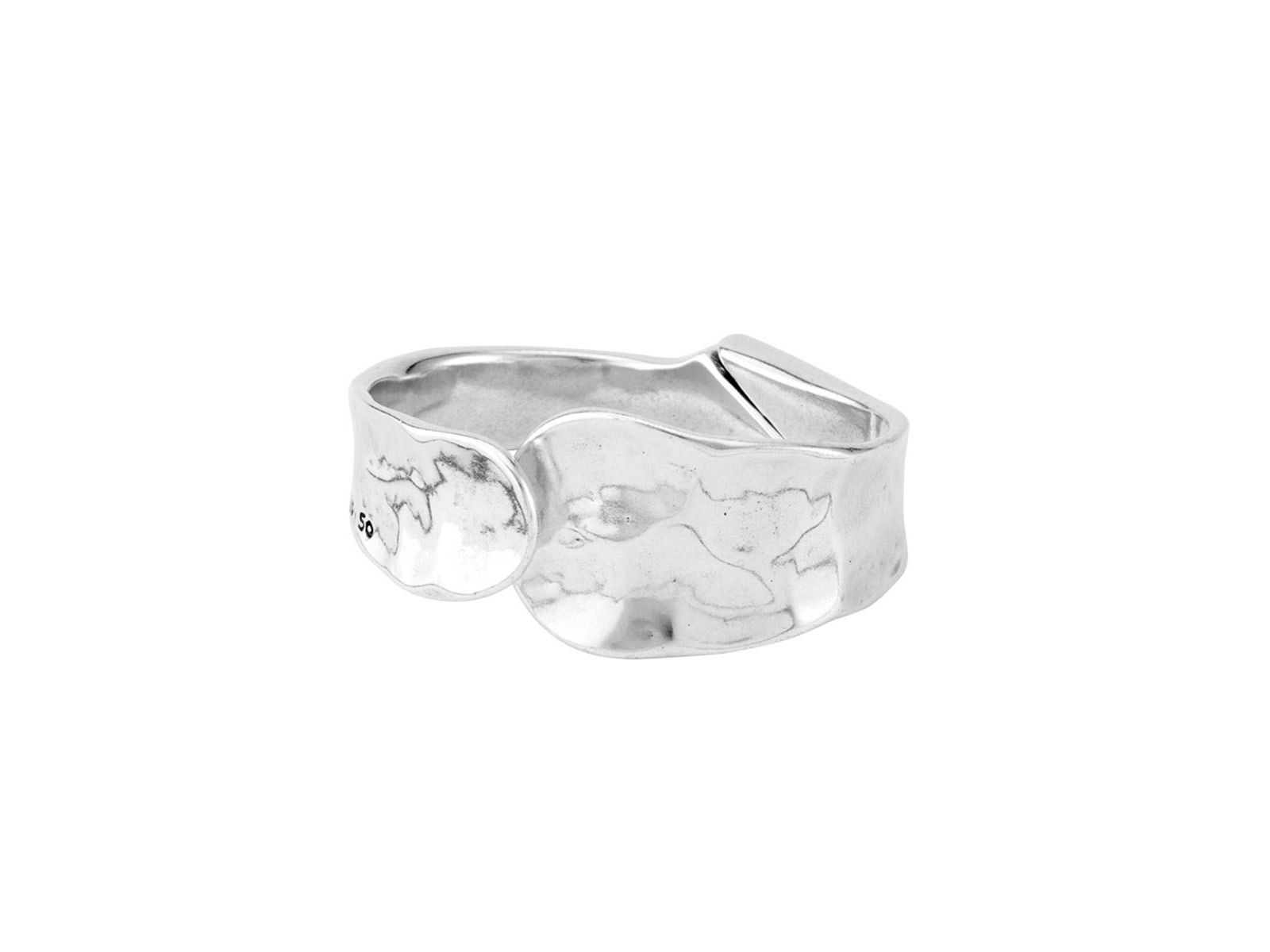 UNOde50 Rigid Sterling Silver Overlapping Waves Bracelet
