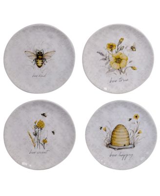 Certified International Bee Sweet Salad Plates, Set of 4