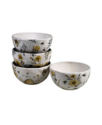 Certified International Bee Sweet Ice Cream Bowls, Set of 4