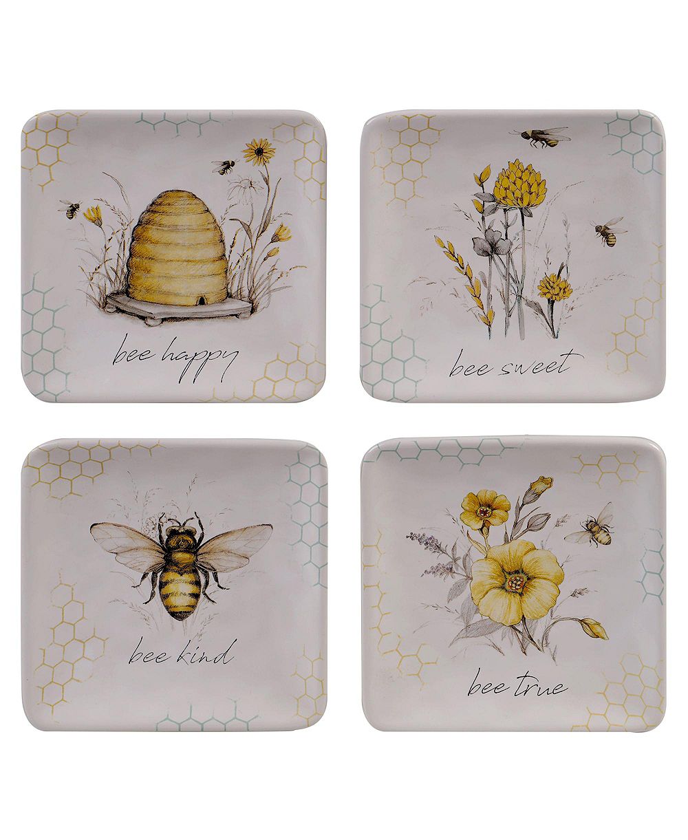 Certified International Набор тарелок для закусок Bee Sweet, 4 шт.