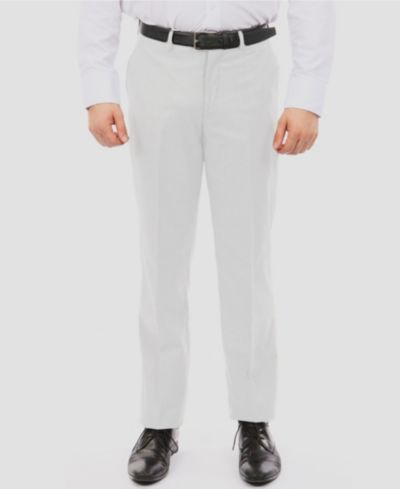 Tazio Men's Slim-Fit Flat Front Stretch Dress Pants