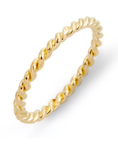 Кольцо brook & york Liv Rope 14K Gold Plated