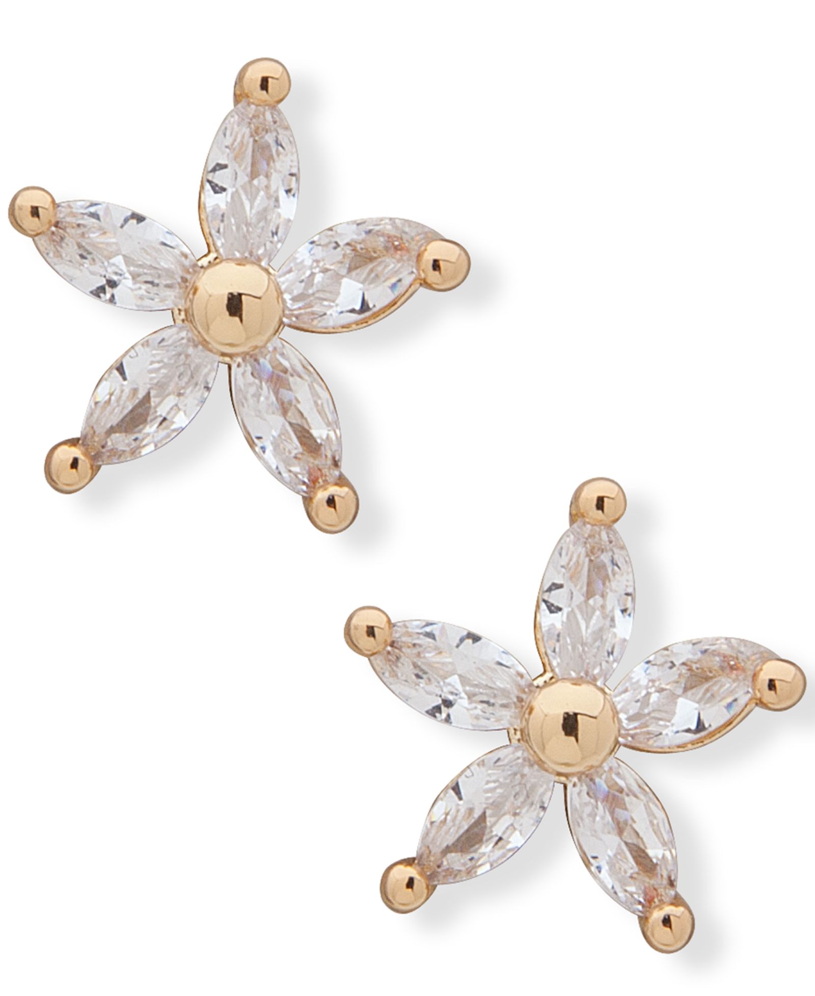 Серьги-гвоздики lonna & lilly Gold-Tone Cubic Zirconia Flower