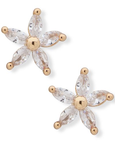 Серьги-гвоздики lonna & lilly Gold-Tone Cubic Zirconia Flower