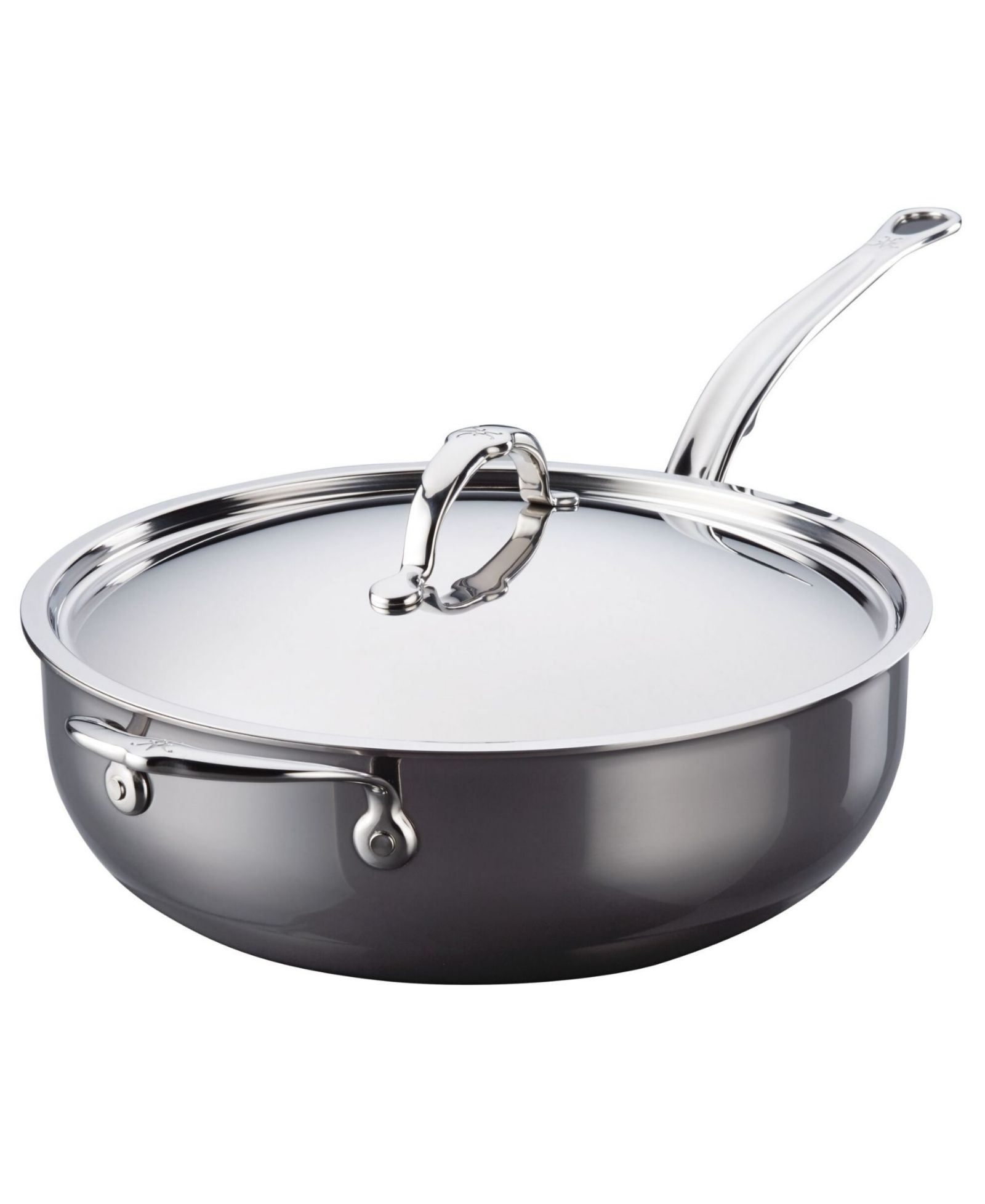 Hestan NanoBond Titanium Stainless Steel 5-Quart Covered Essential Pan with Helper Handle