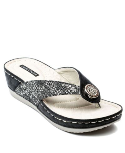 GC Shoes Женские сандалии-мюли Dafni Thong Comfort Wedge