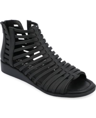 Женские сандалии на клиновидной подошве Journee Collection Delilah Gladiator Sliver