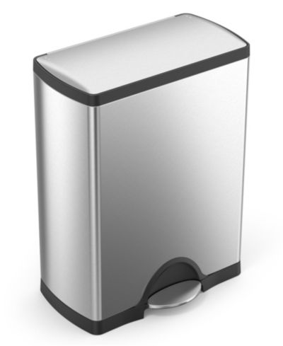 Мусорное ведро Simplehuman 13 Gallon Classic Rectangular Step с мягким закрытием крышки