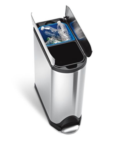 simplehuman мусорное ведро для кухни, 40 Liter, Butterfly Lid