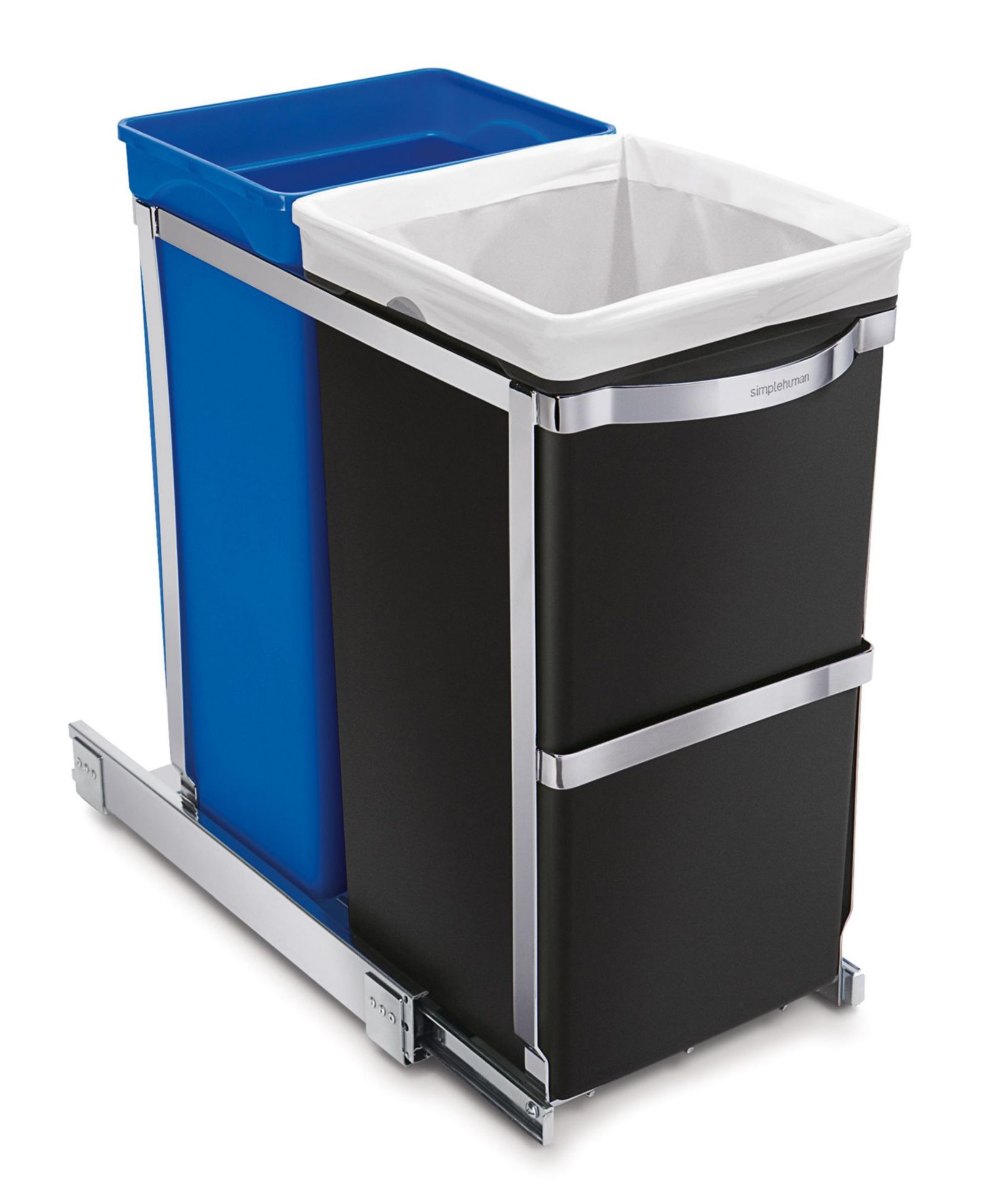 Кухонное мусорное ведро Simplehuman 35 Liter Under Counter Pull-Out, стальной каркас