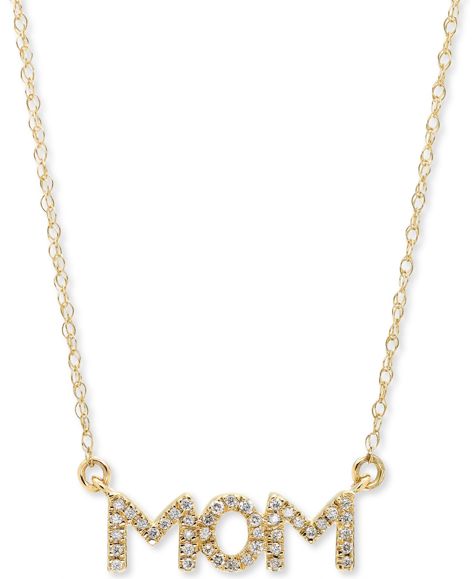 Diamond MOM Подвеска в 10k Gold (1/10 ct. t.w.)