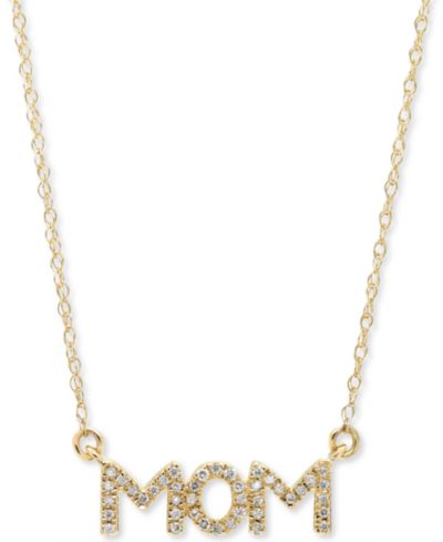 Diamond MOM Подвеска в 10k Gold (1/10 ct. t.w.)