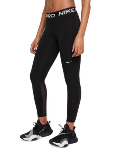Nike Pro Женские леггинсы с сетчатыми вставками и средней посадкой