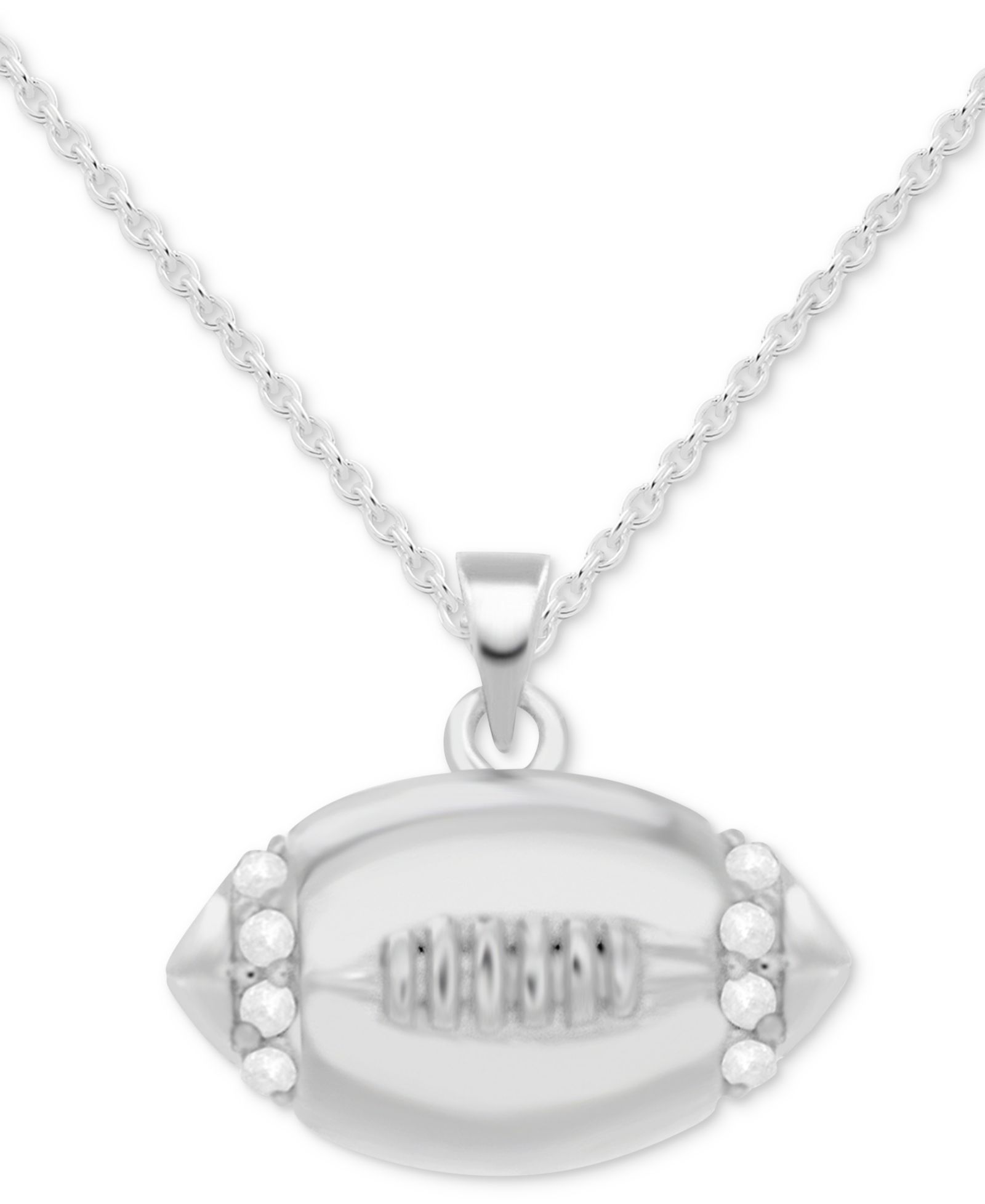 Подвеска Diamond Football 18" из стерлингового серебра (1/10 ct. t.w.)