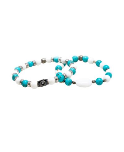 Браслет MR ETTIKA Turquoise and Howlite Beaded Elastic, набор из 2 шт.
