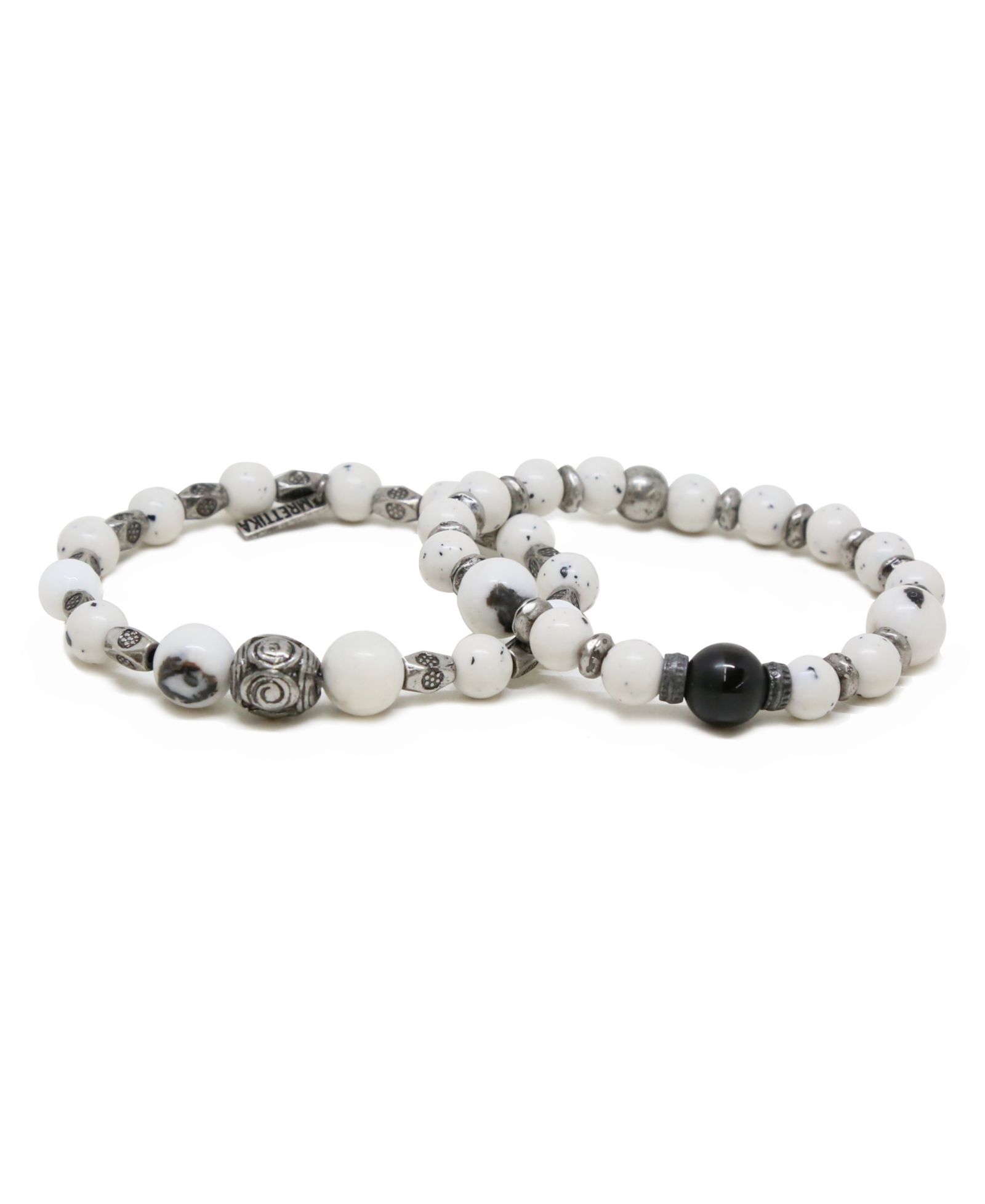 Браслет MR ETTIKA Dalmatian Jade Beaded, 2 шт.