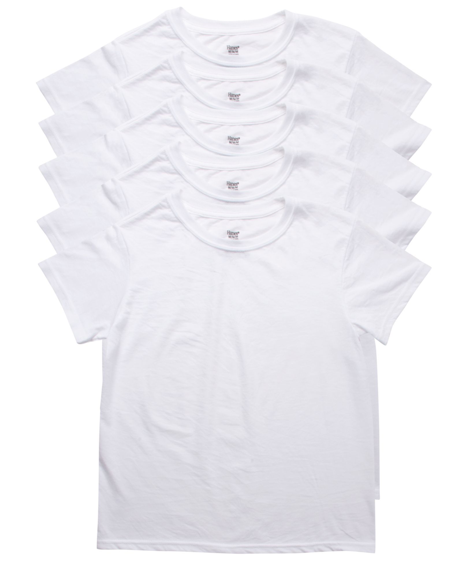 Big Boys Ultimate Cotton Blend Crew Undershirt, Pack of 5
