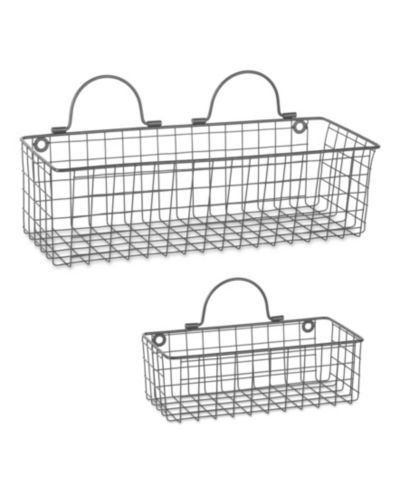 Набор из 2 металлических настенных корзин Design Imports