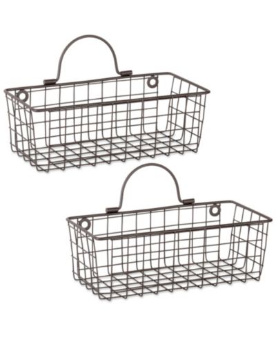 Design Imports Small Wire Wall Basket Set of 2