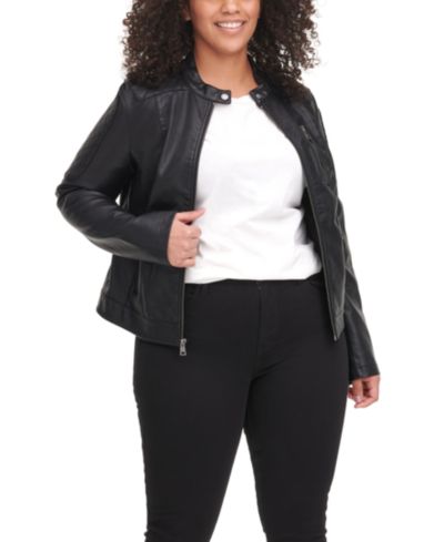 Levi's Plus Size Faux Leather Motocross Racer Jacket