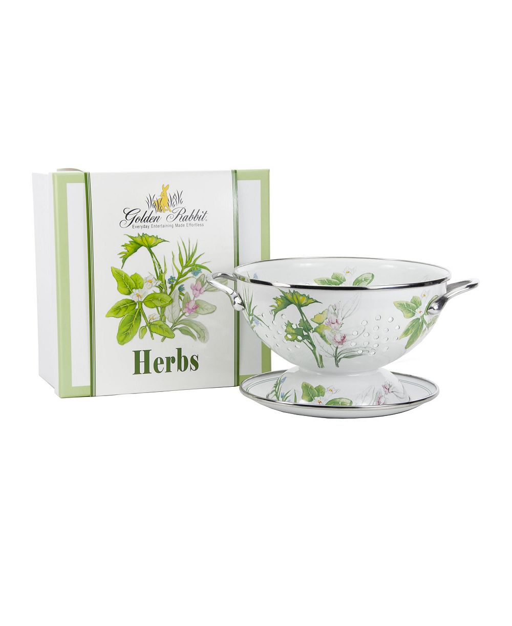 Дуршлаг Golden Rabbit Herbs Enamelware 2-Piece Giftboxed
