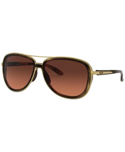 Oakley Женские поляризационные солнцезащитные очки OO4129 Split Time 58