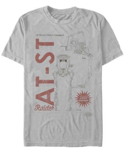 Fifth Sun Star Wars The Mandalorian AT-ST Action Figure Short Sleeve Men's T-shirt