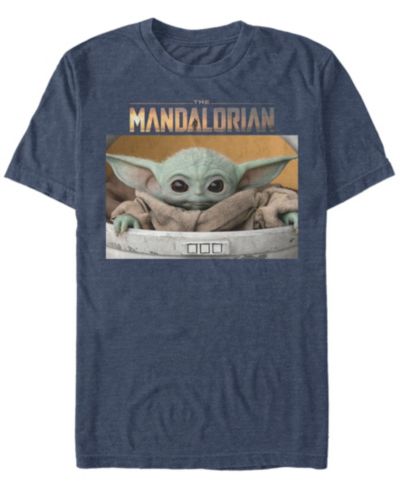 Fifth Sun Men's Star Wars The Mandalorian The Child Big Eyes Portrait Logo Short Sleeve T-shirt