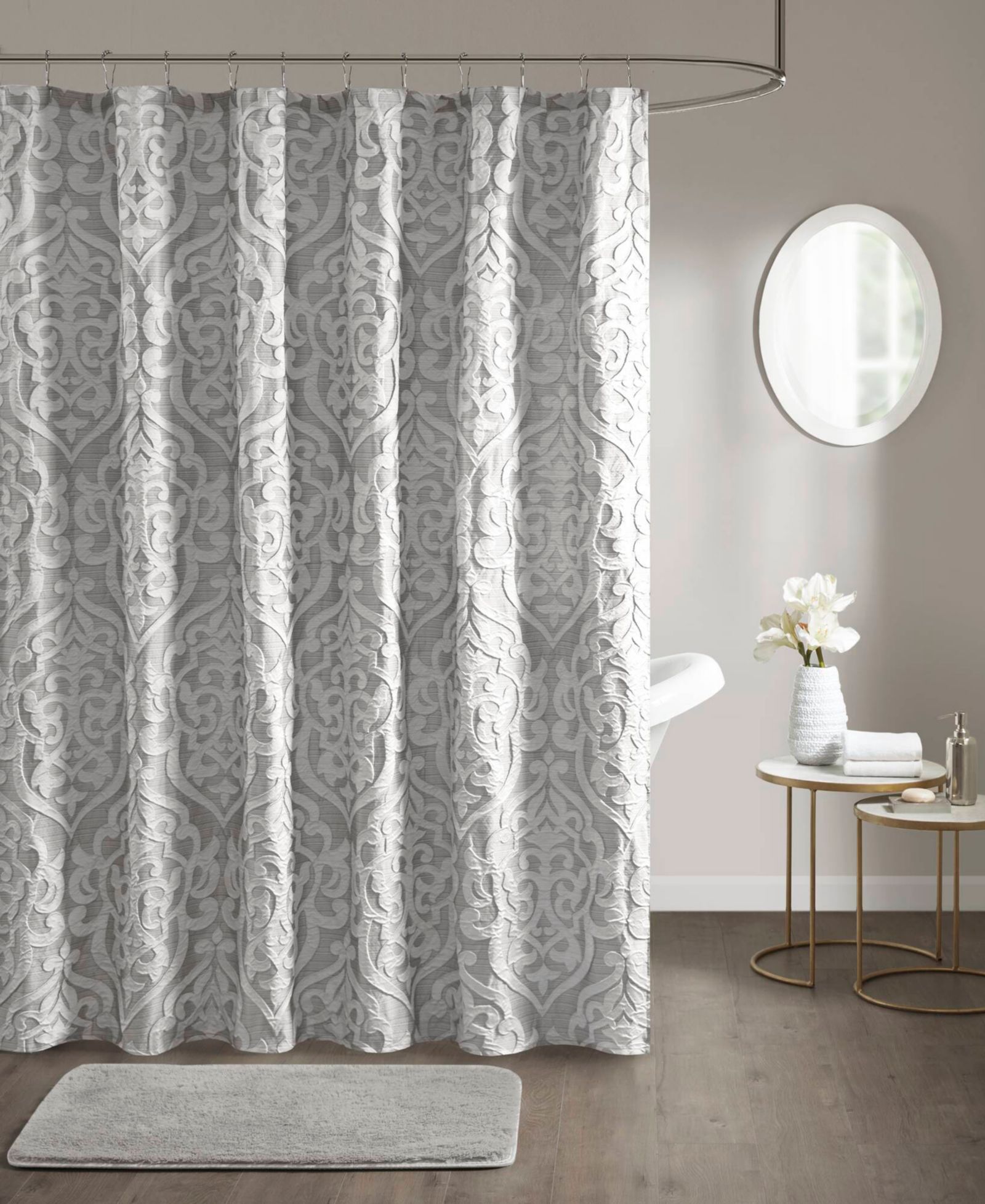 Madison Park Odette Jacquard Штора для душа, 72" x 72"
