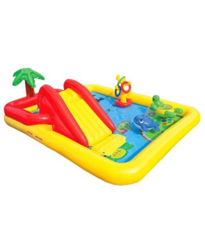 Intex 100"x77" Inflatable Ocean Play Center Backyard Toddler Kiddie Pool and Games
