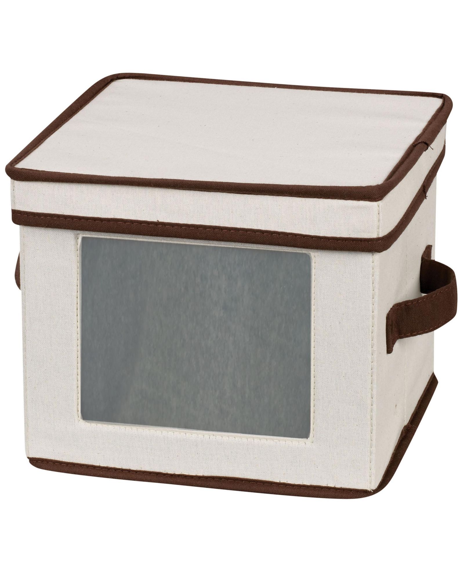 Household Essentials China Plate Storage Box, Windowed Panel