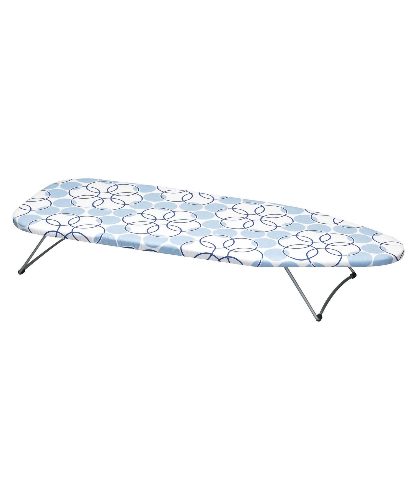 Household Essentials Handy Board Table Top Ironing Board, Silver with Magic Rings Cover