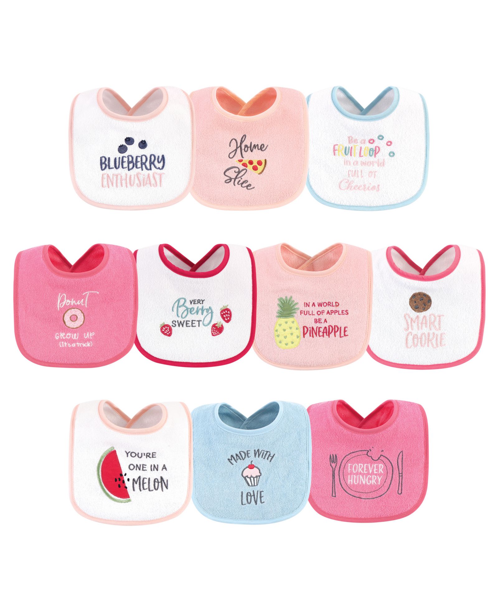 Детские слюнявчики Hudson Baby Girls Cotton Terry с наполнителем