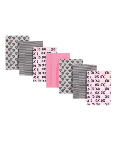 Hudson Baby Girls 7Pk Flannel Burp Cloth