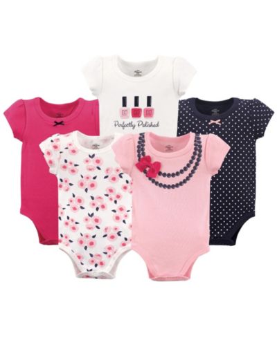 Little Treasure Baby Girls Treasure 5-Piece Bodysuit Collection