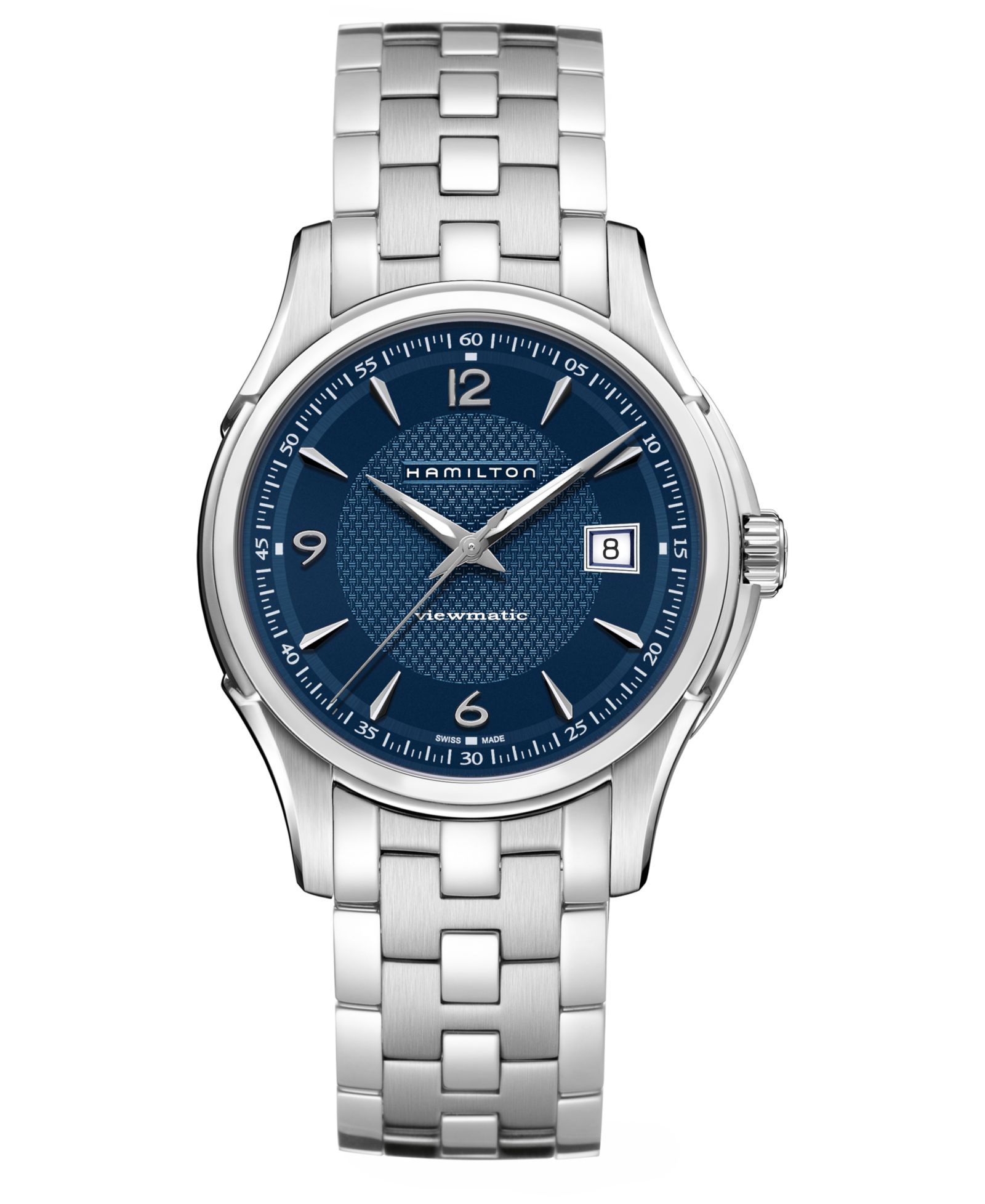 Мужские часы Hamilton Swiss Automatic Jazzmaster Viewmatic, стальной браслет, 40mm