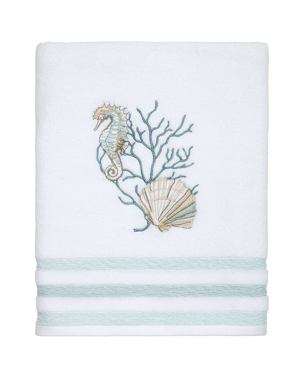 Полотенце для ванной Avanti Coastal Terrazzo Embroidered Cotton, 27" x 50"
